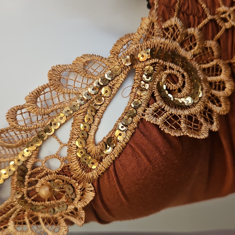Handmade Tank Top With Sequin & Lace Detailing - Picture 9 of 10